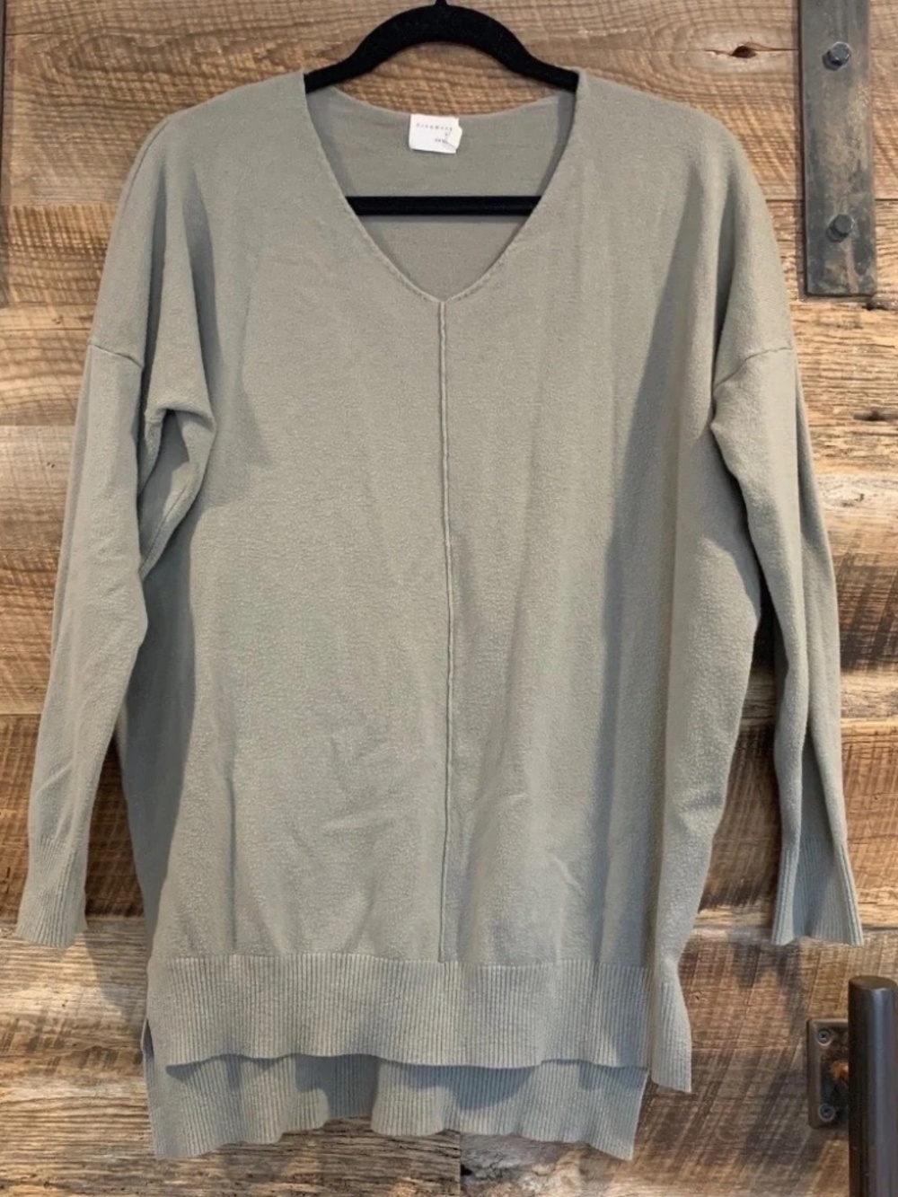 GUC - Dreamers by Debut - Taupe Green Exposed Seam Sweater - S/M